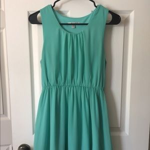 Teal w/dark blue dress